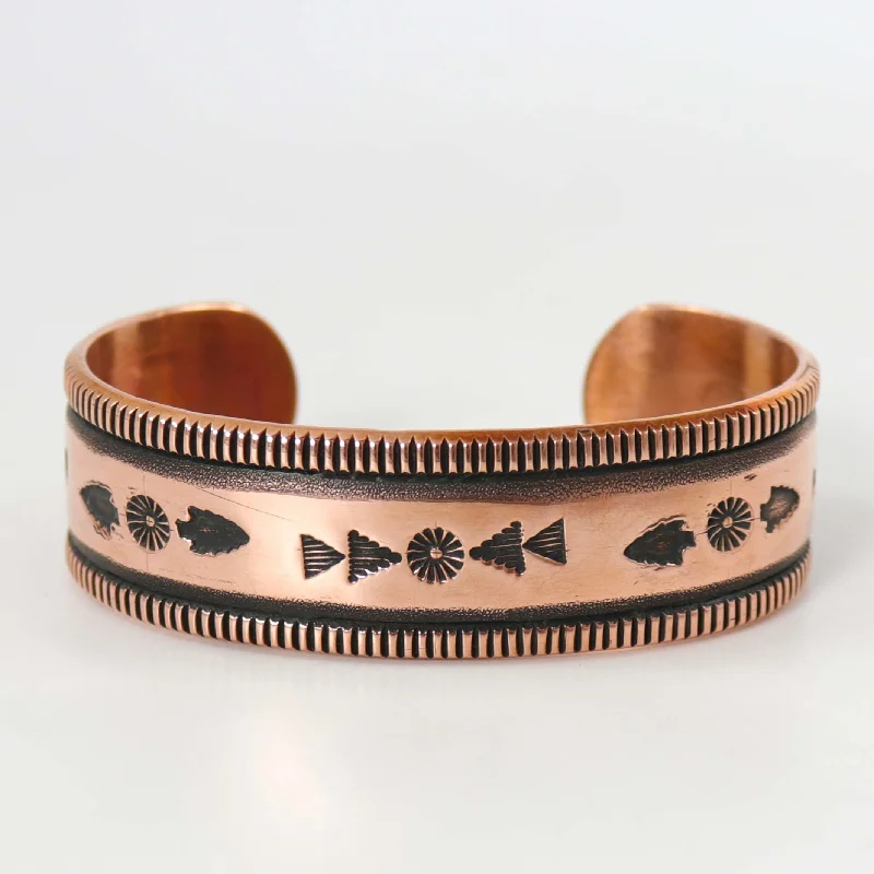 Stamped Copper Cuff