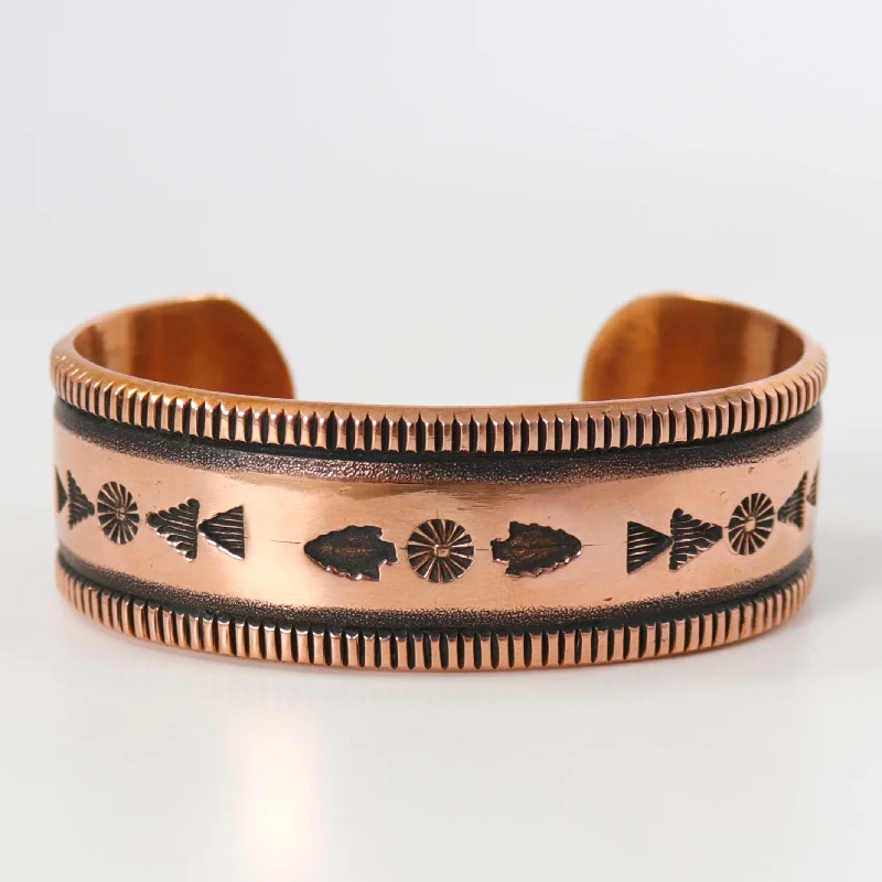 Stamped Copper Cuff