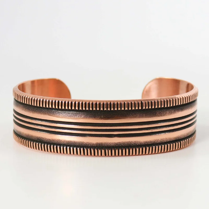 Stamped Copper Cuff