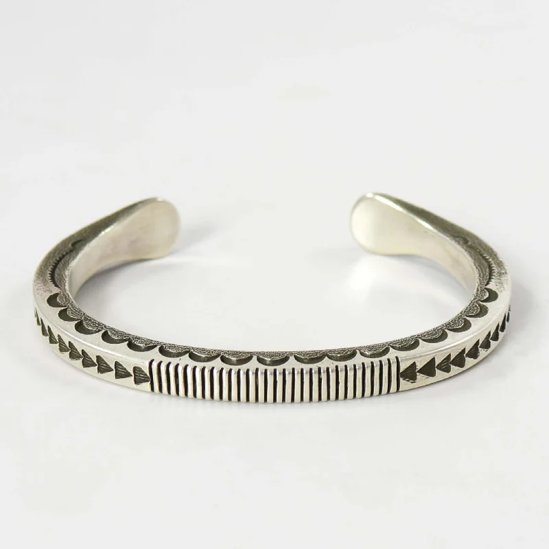 Stamped Silver Cuff