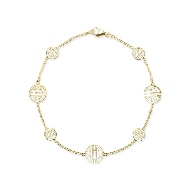 Gold Shou Link Bracelet