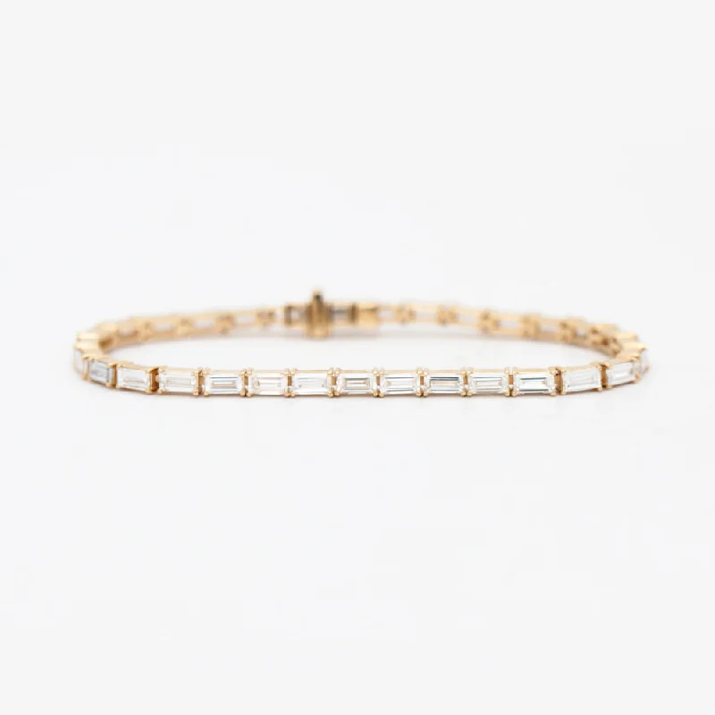 6.20 ct Baguette Lab-Grown Diamond Tennis Bracelet