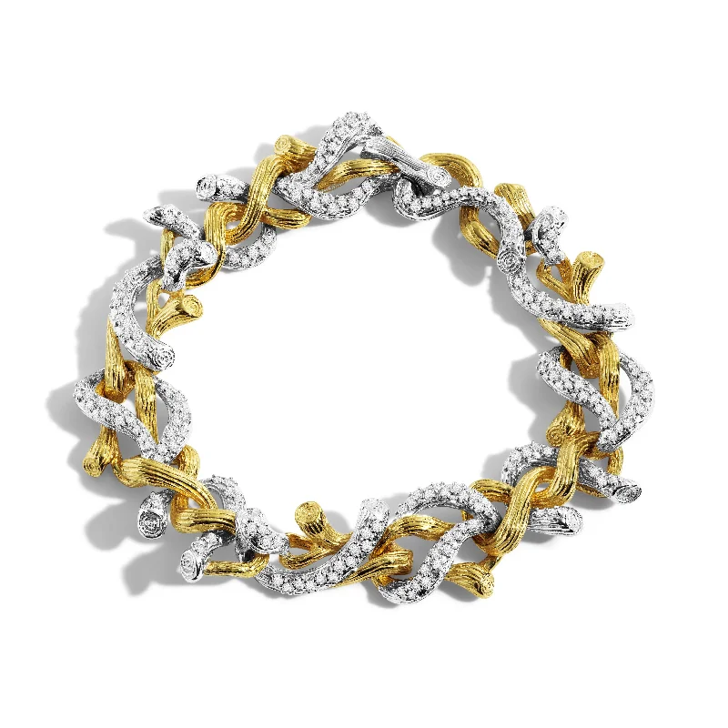 Branch Coral Bracelet with Diamonds