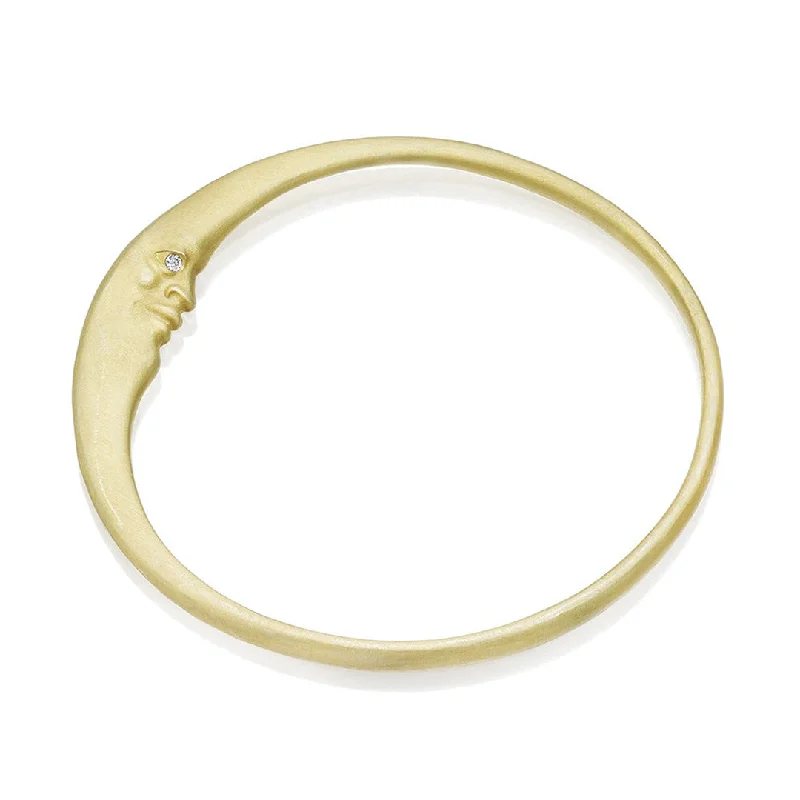 Gold Crescent Moon Bangle