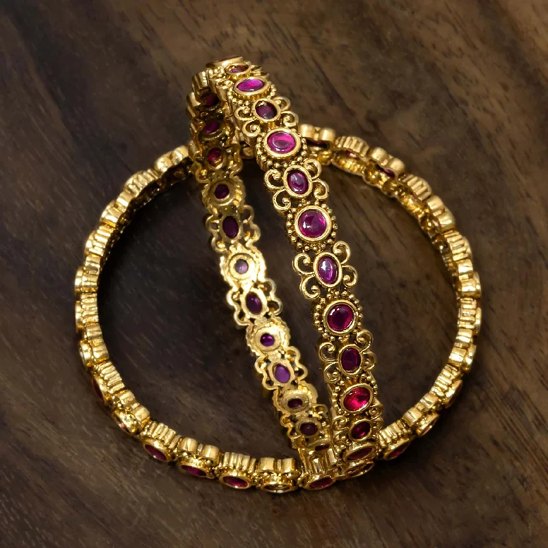 Stone Gheru Bangle PSGRBSR5R-25-063