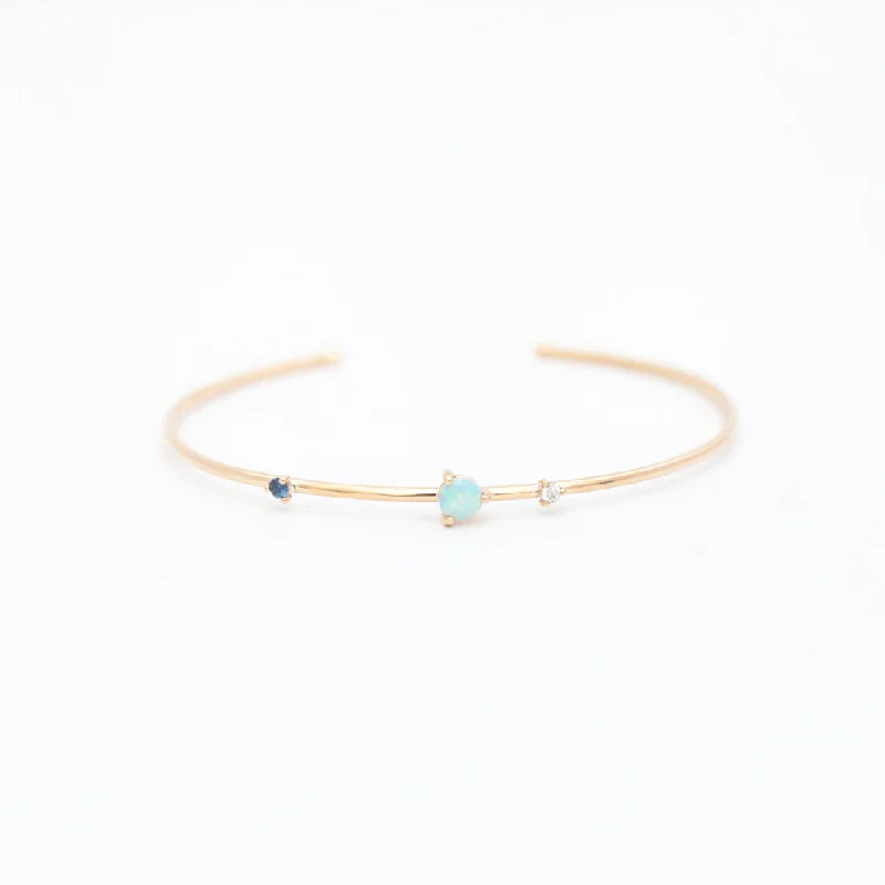 Three Stone Opal Cuff